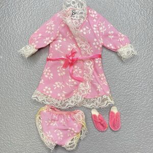 Barbie Dream Wrap 1476 Vintage 1969 Mattel Pink Floral Robe Panties Slippers
